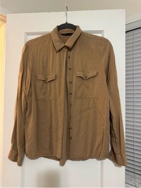 Women's Button-Down Shirt in Camel